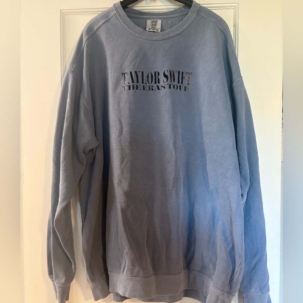 Comfort Colors Unofficial Taylor Swift Eras Tour Blue Crewneck